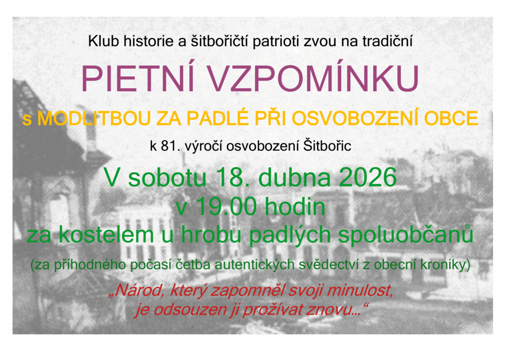 Osvobozeni - pieta 2026